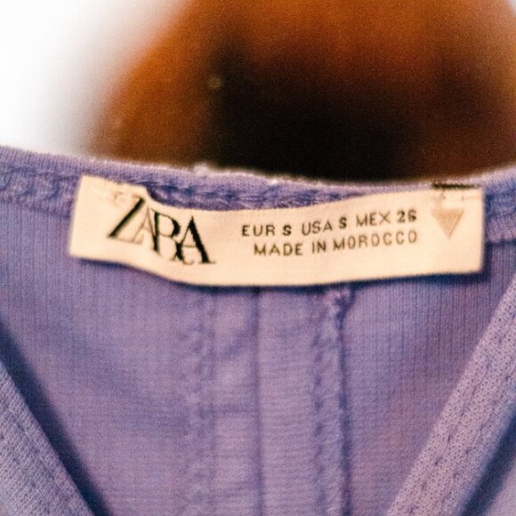 Blue Zara Bodycon Dress US Size S - Picture 2 of 3